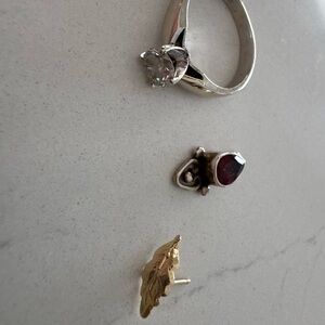 Elegant Silver and Gold Diamond Jewelry Set